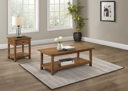 Payne 2-piece Coffee and 1-drawer End Table Set Brown - 710548-S2