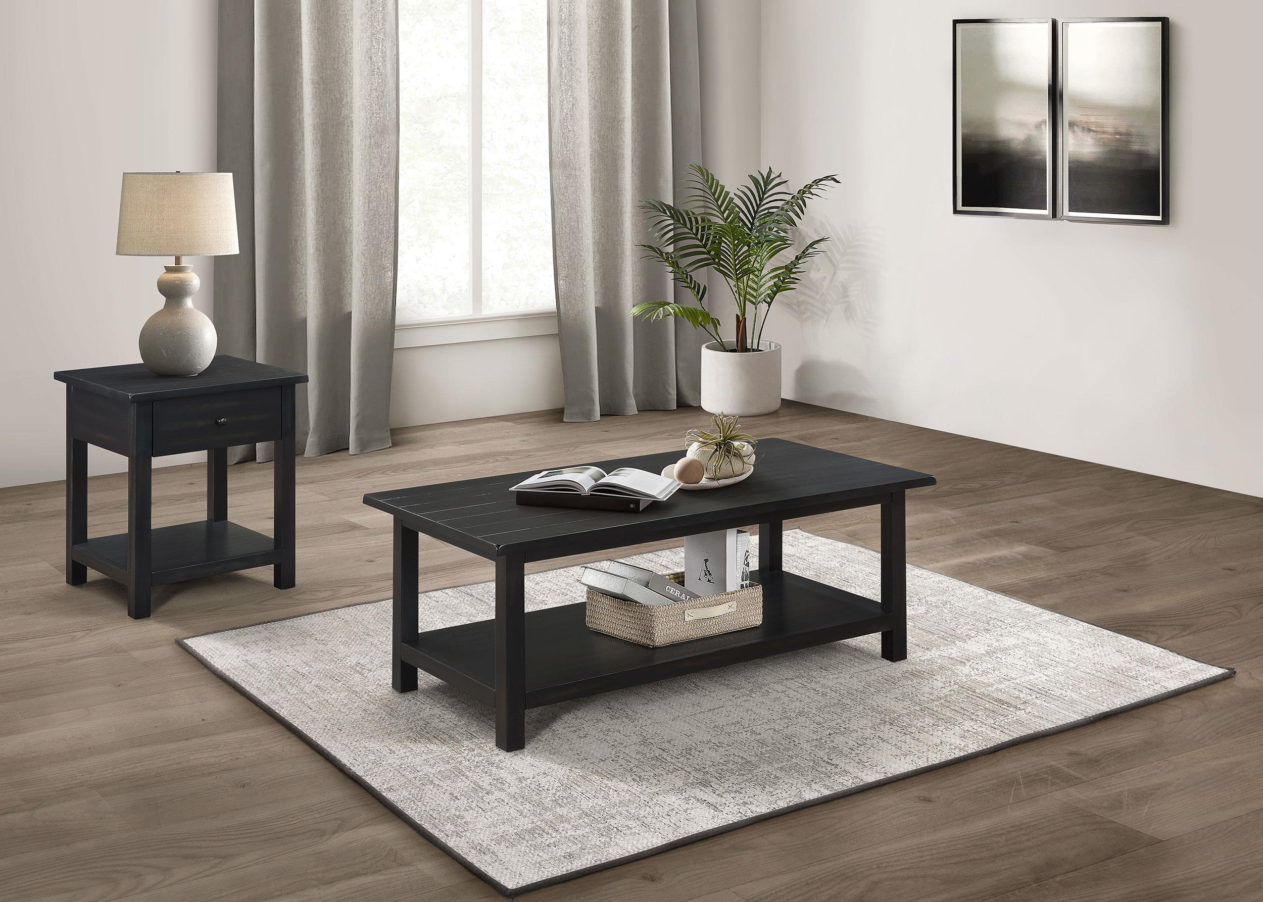Payne 2-piece Coffee and 1-drawer End Table Set Java - 710568-S2