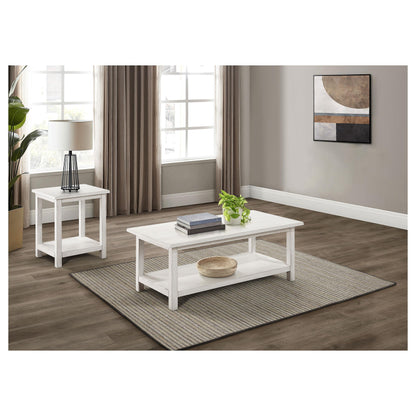 Payne 2-piece Coffee and End Table Set Distressed White - 710558-S2A