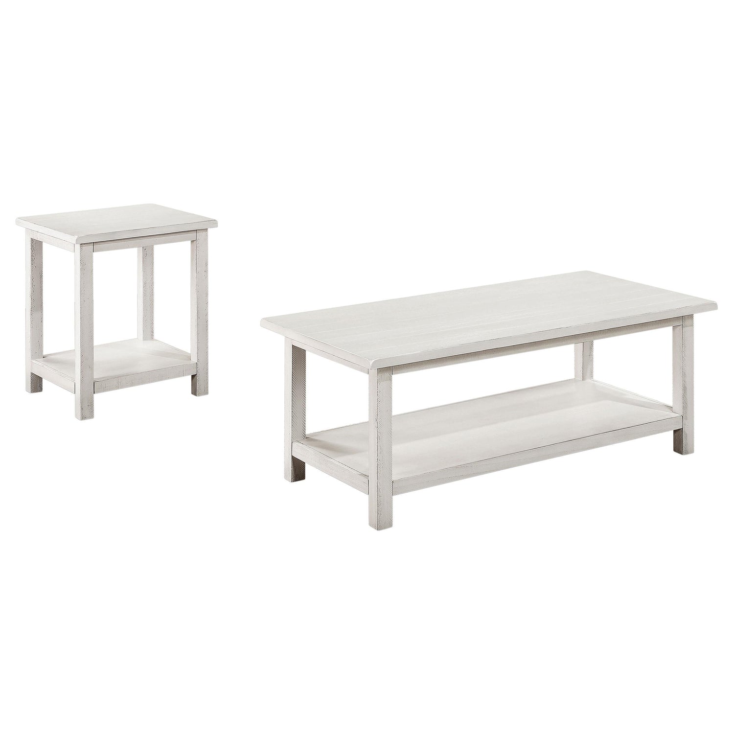 Payne 2-piece Coffee and End Table Set Distressed White - 710558-S2A