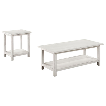 Payne 2-piece Coffee and End Table Set Distressed White - 710558-S2A