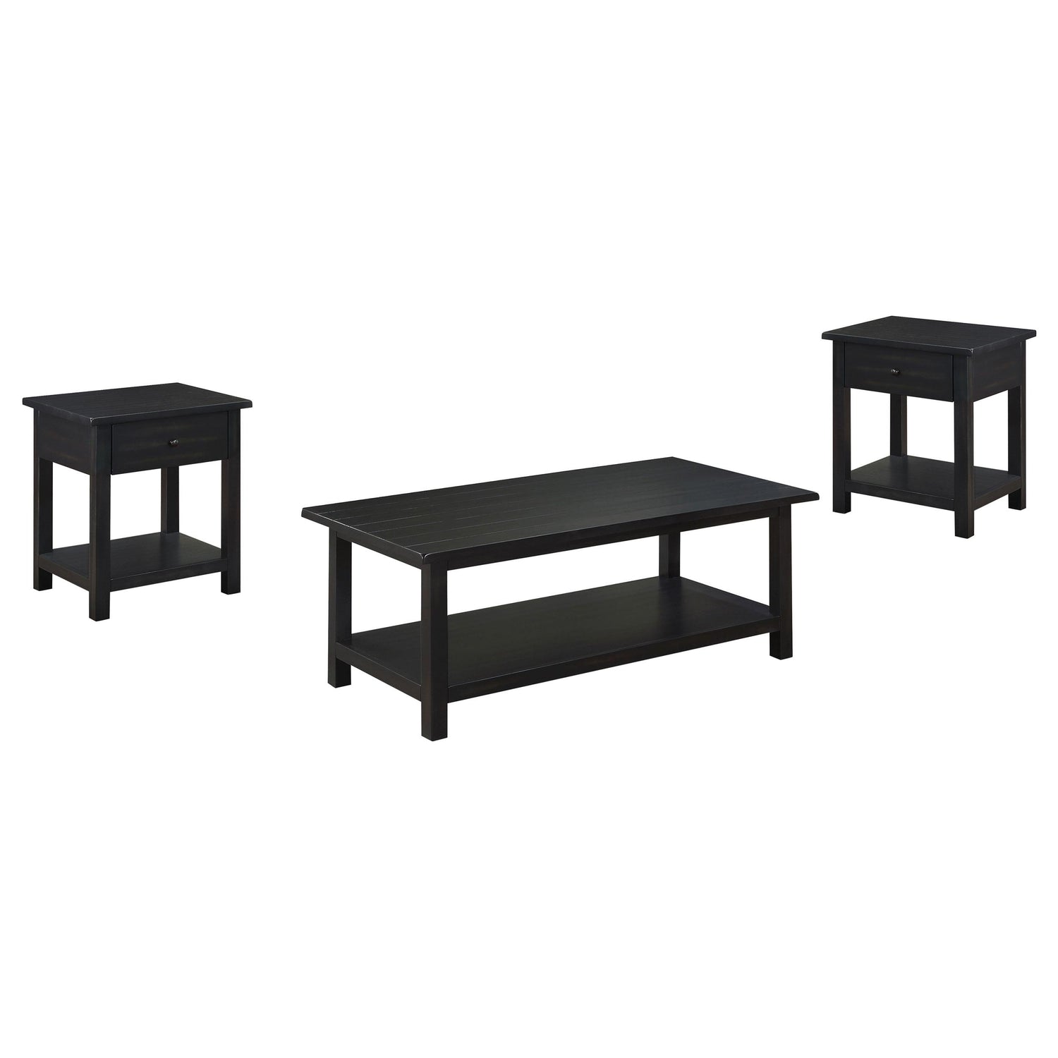 Payne 3-piece Coffee and 1-drawer End Table Set Java - 710568-S3