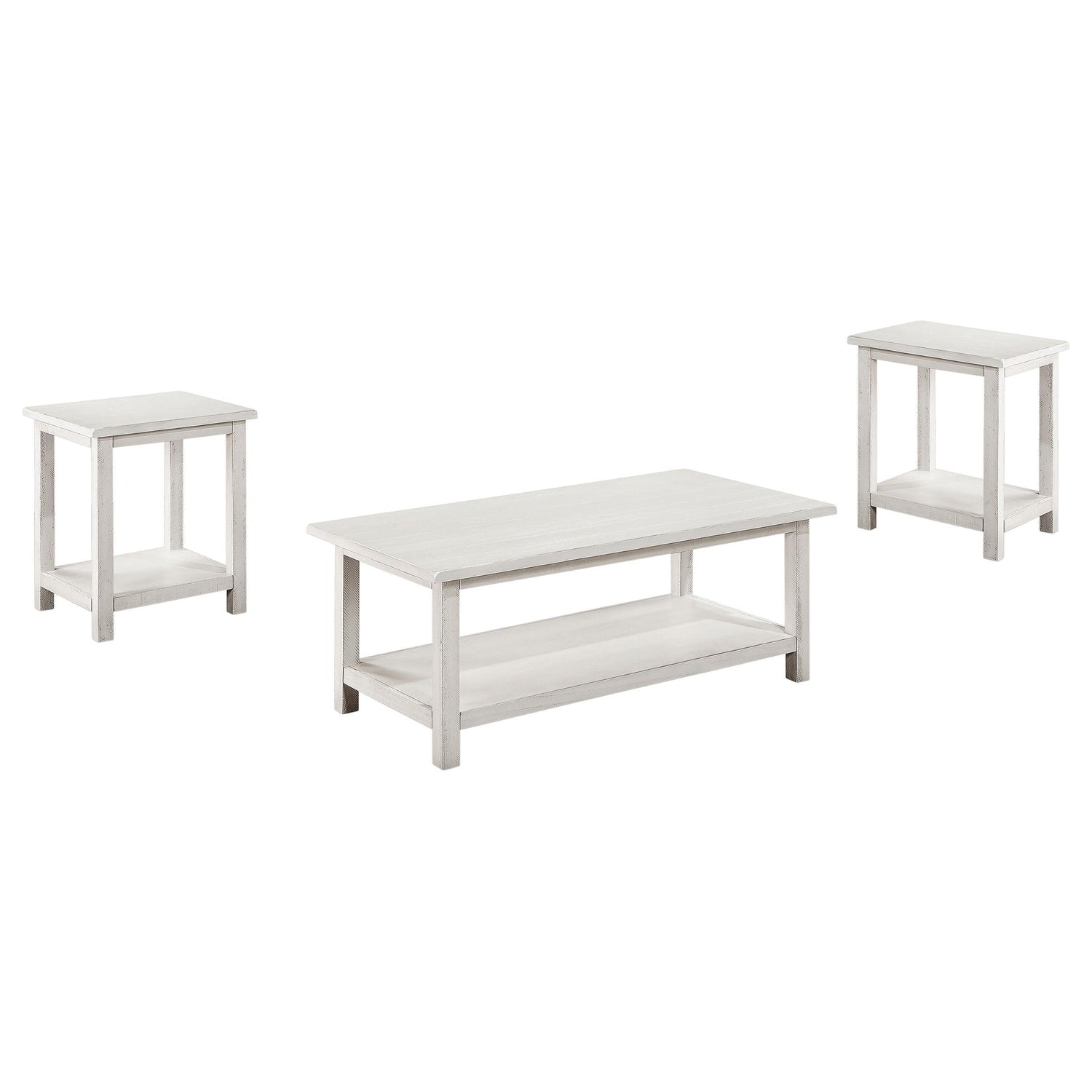 Payne 3-piece Coffee and End Table Set Distressed White - 710558-S3A