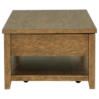 Payne 48-inch Mobile Lift Top Coffee Table Distressed Brown - 710545