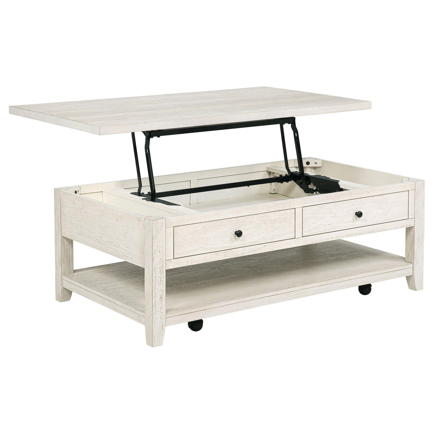 Payne 48-inch Mobile Lift Top Coffee Table Distressed White - 710555