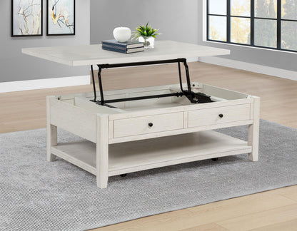 Payne 48-inch Mobile Lift Top Coffee Table Distressed White - 710555