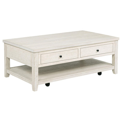 Payne 48-inch Mobile Lift Top Coffee Table Distressed White - 710555