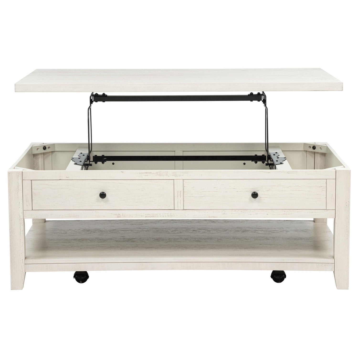 Payne 48-inch Mobile Lift Top Coffee Table Distressed White - 710555