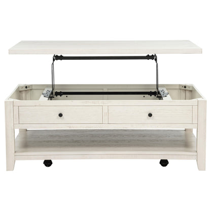 Payne 48-inch Mobile Lift Top Coffee Table Distressed White - 710555