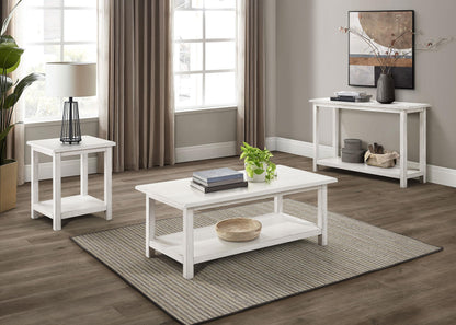  Payne Wood Coffee Table with Shelf White - 710558