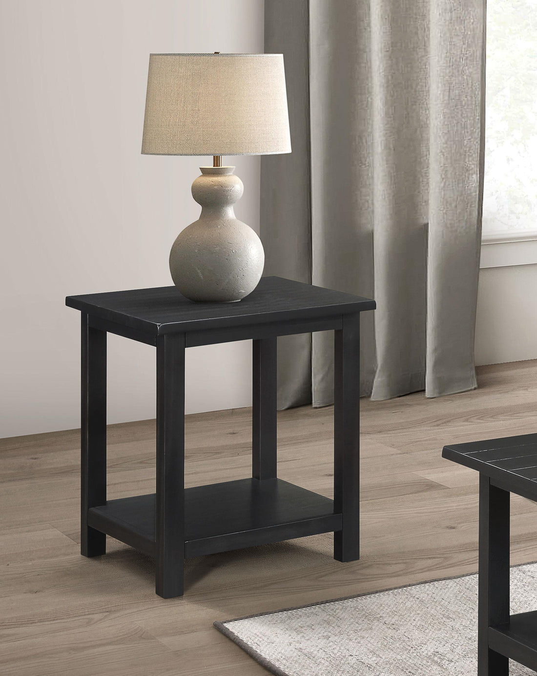  Payne Wood End Table with Shelf Java - 710566
