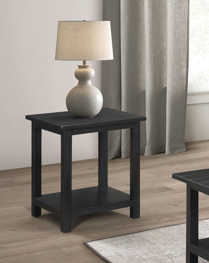  Payne Wood End Table with Shelf Java - 710566