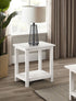  Payne Wood End Table with Shelf White - 710556