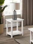  Payne Wood End Table with Shelf White - 710556