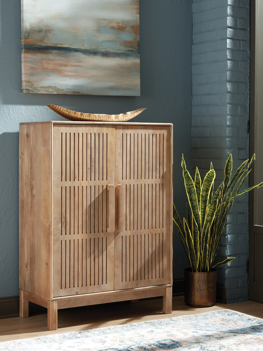 Pellamour Natural Brown Bar Cabinet - A4000698