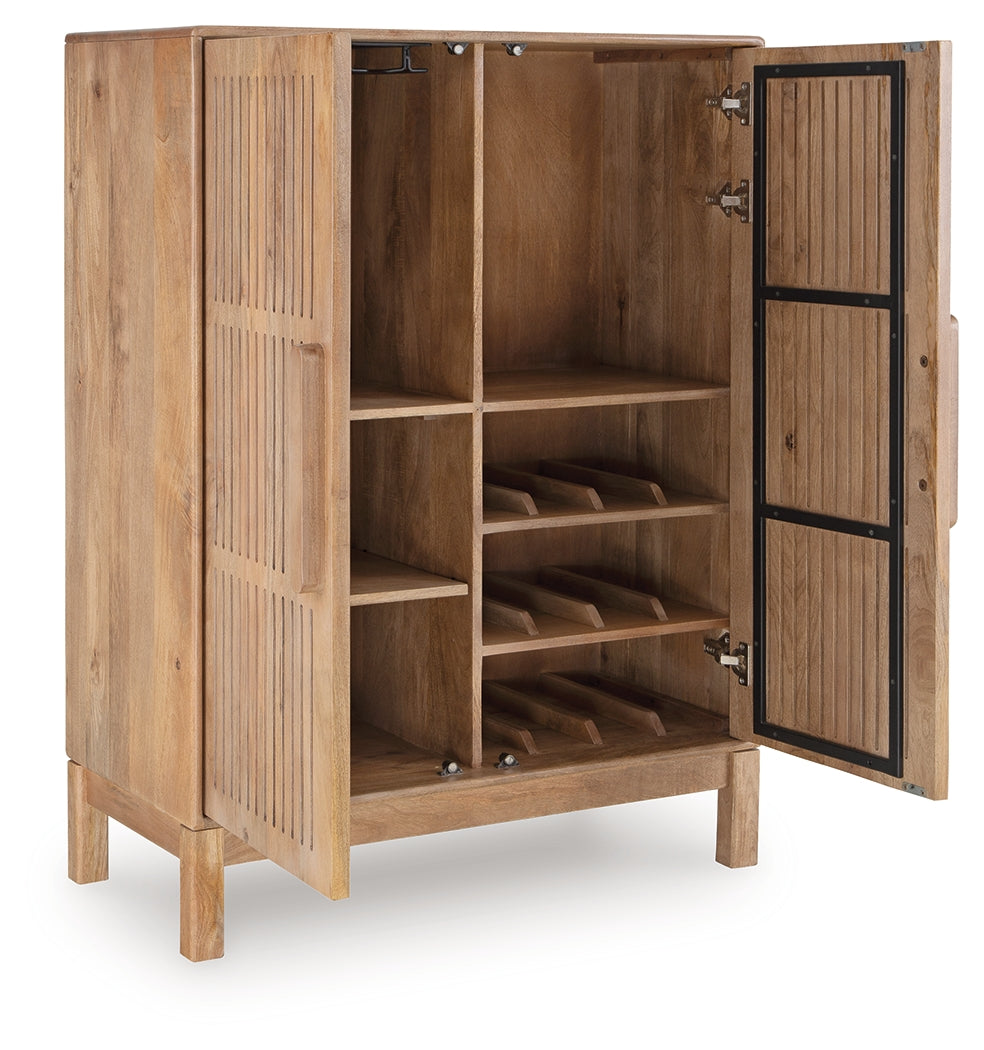 Pellamour Natural Brown Bar Cabinet - A4000698