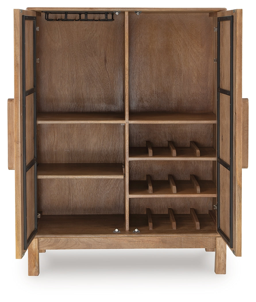Pellamour Natural Brown Bar Cabinet - A4000698