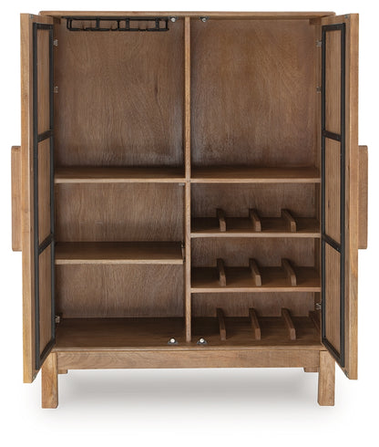 Pellamour Natural Brown Bar Cabinet - A4000698
