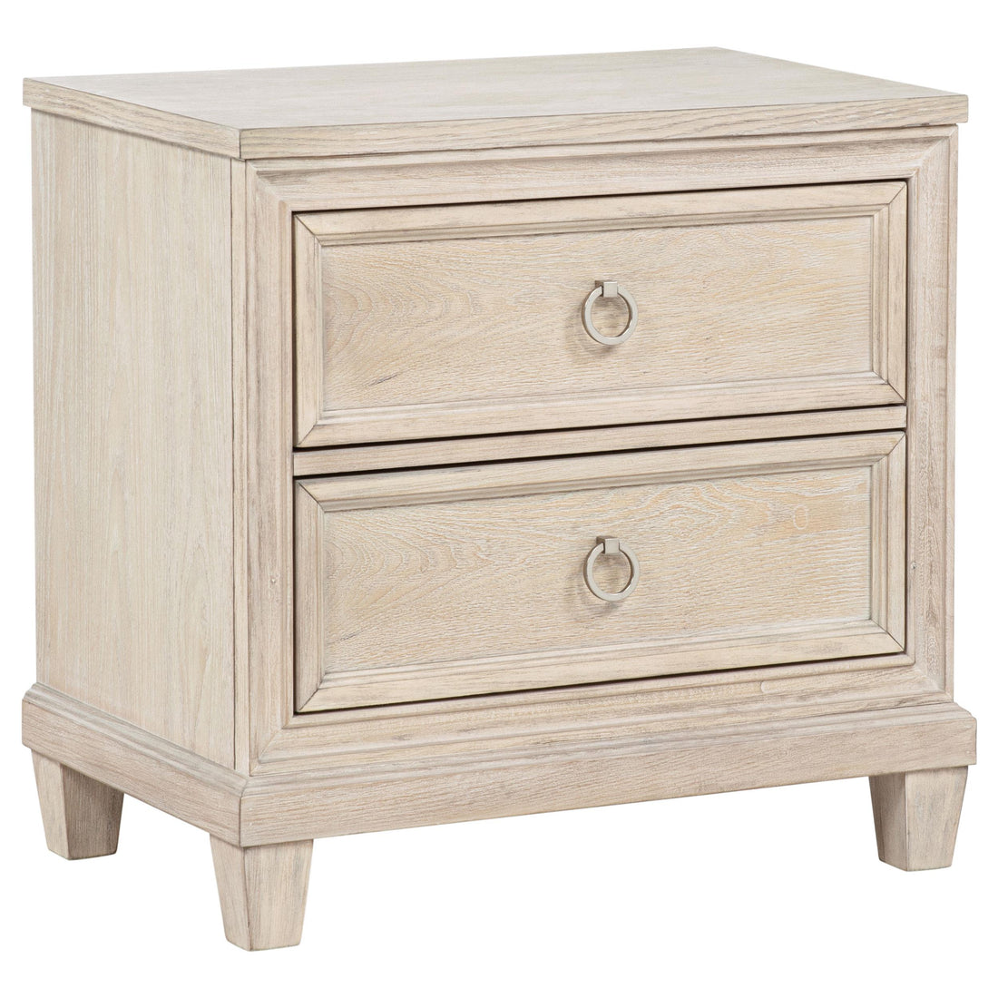 Pembroke 2-drawer Nightstand Bedside Table Washed Oak - 215922