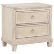 Pembroke 2-drawer Nightstand Bedside Table Washed Oak - 215922