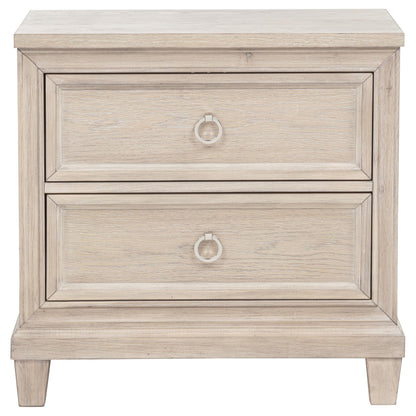 Pembroke 2-drawer Nightstand Bedside Table Washed Oak - 215922