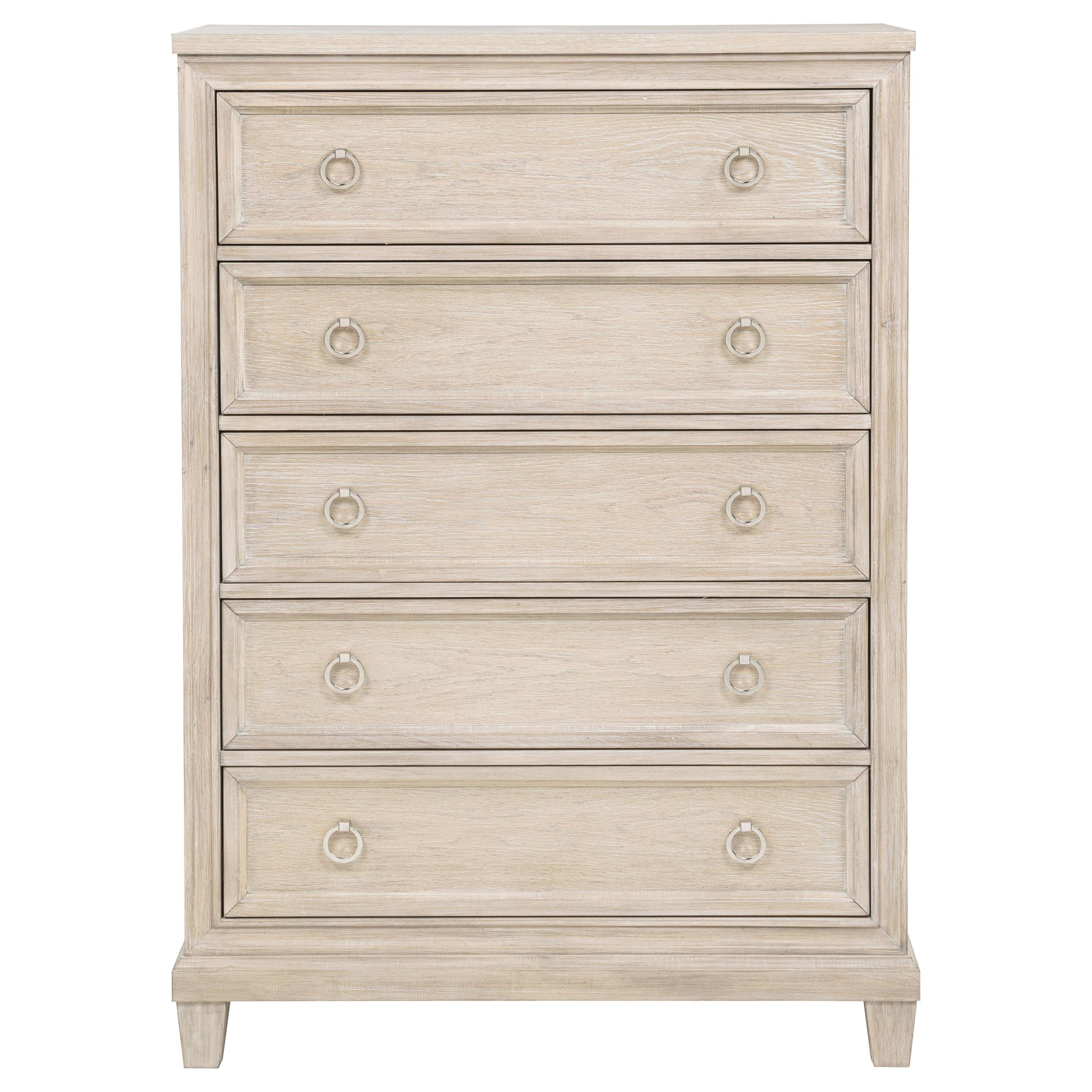 Pembroke 5-drawer Chest of Drawers Washed Oak - 215925