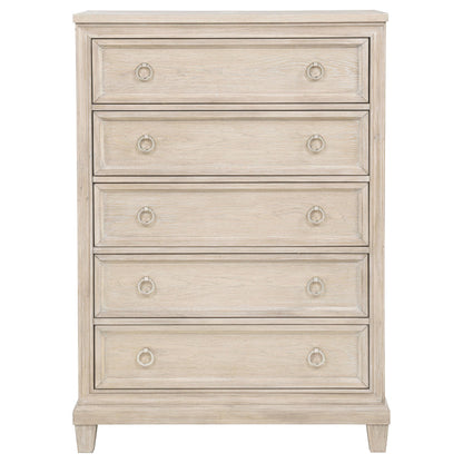 Pembroke 5-drawer Chest of Drawers Washed Oak - 215925