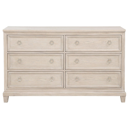 Pembroke 6-drawer Bedroom Dresser Cabinet Washed Oak - 215923