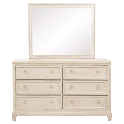 Pembroke 6-drawer Bedroom Dresser with Mirror Washed Oak - 215923M