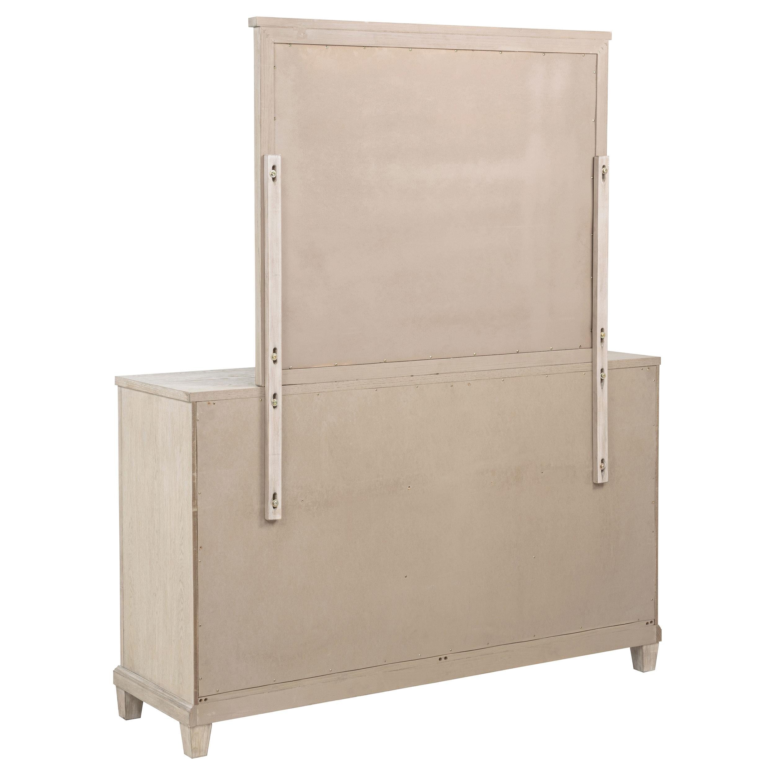 Pembroke 6-drawer Bedroom Dresser with Mirror Washed Oak - 215923M