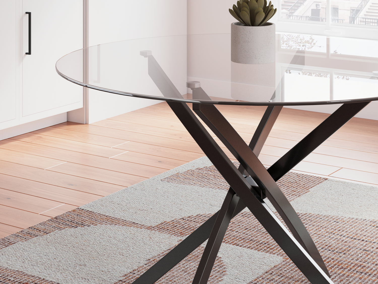 Pharwynn Black Dining Table - D446-15
