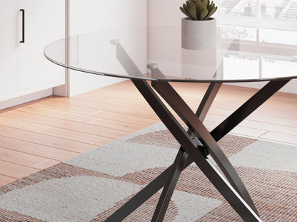 Pharwynn Black Dining Table - D446-15