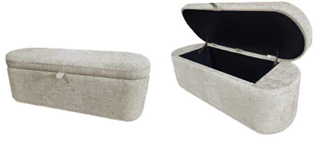 Philipa Storage Bench-Oatmeal Tweed - 4924OT-BENCH