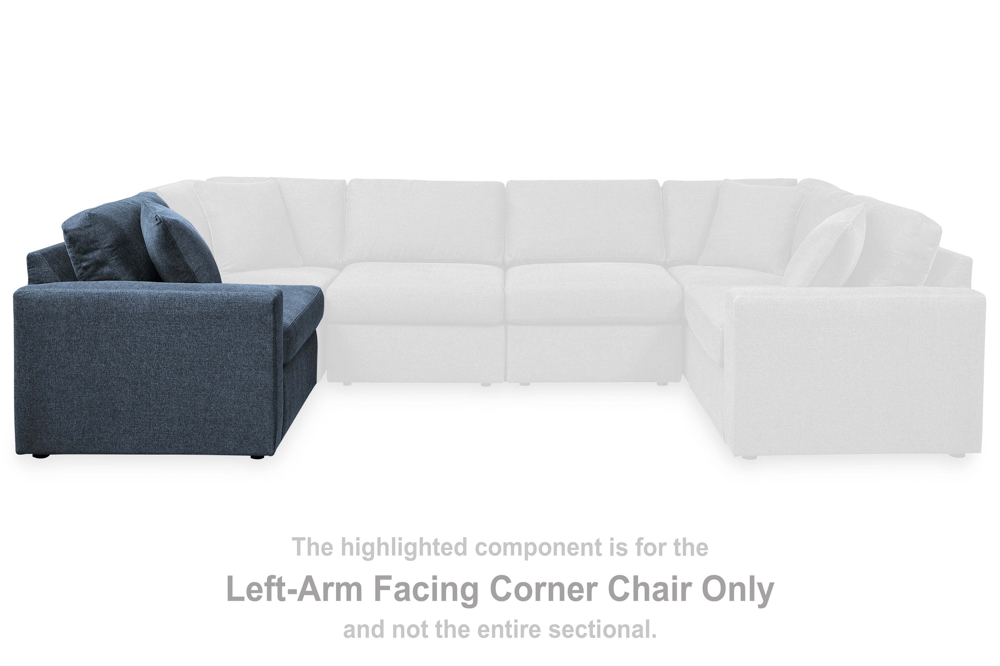 Pillar Peak Ink Left-Arm Facing Corner Chair - 9210164 - Bien Home Furniture &amp; Electronics