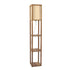 Pinnacle Shelf Floor Lamp For Bedroom/Living Room, Natural Wood with Long Shade - FLL03701301