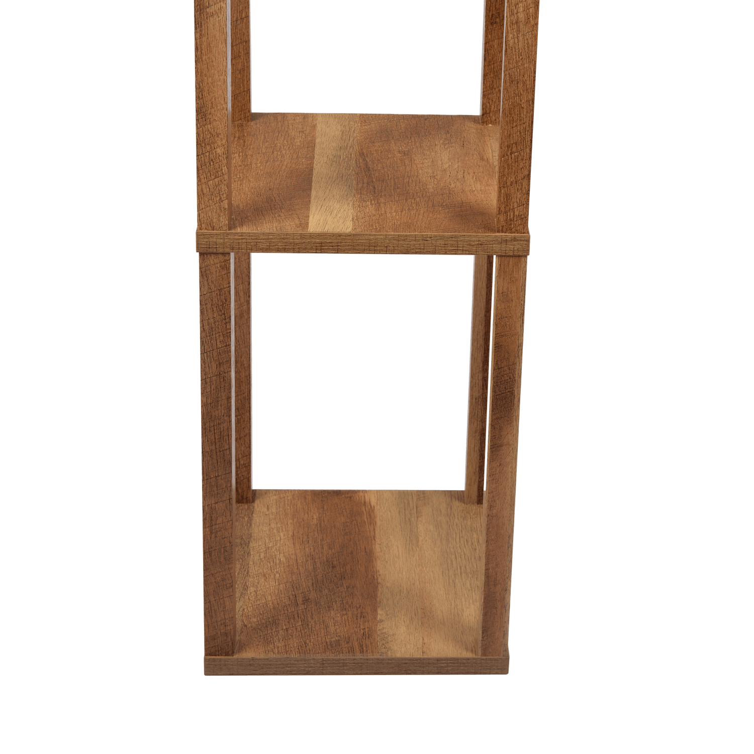Pinnacle Shelf Floor Lamp For Bedroom/Living Room, Natural Wood with Long Shade - FLL03701301