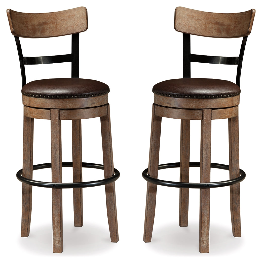 Pinnadel Grayish Brown Bar Height Bar Stool (Set of 2) - D542-130X2