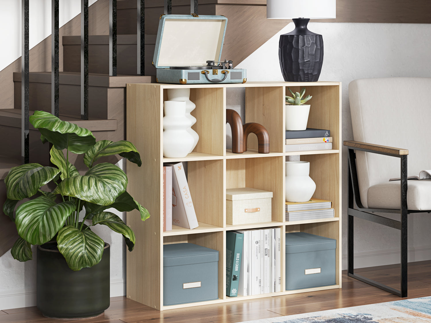 Piperton Tan Nine Cube Organizer - EA2444-3X3