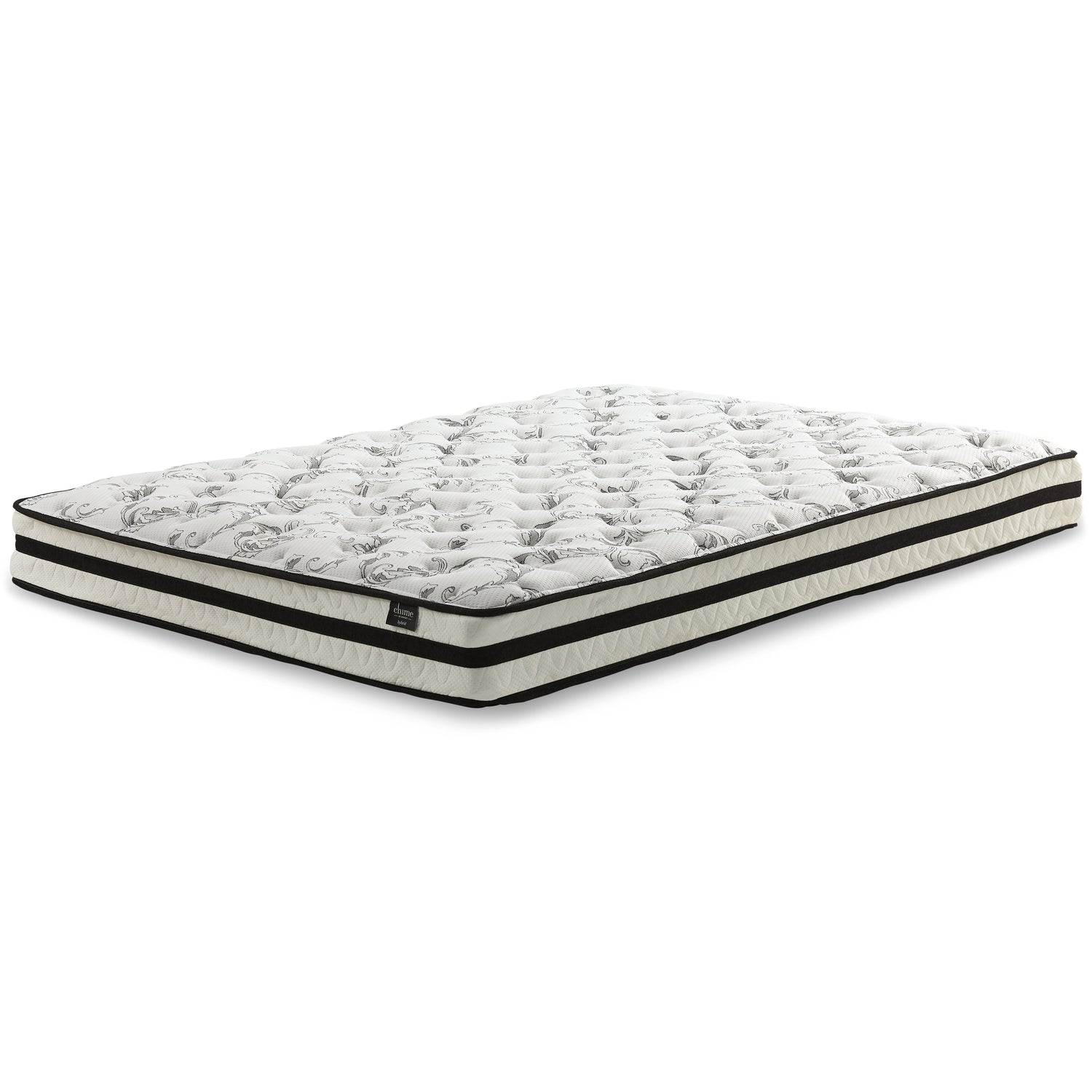 Piperton Twin Platform Bed with Mattress in White - PKG018189