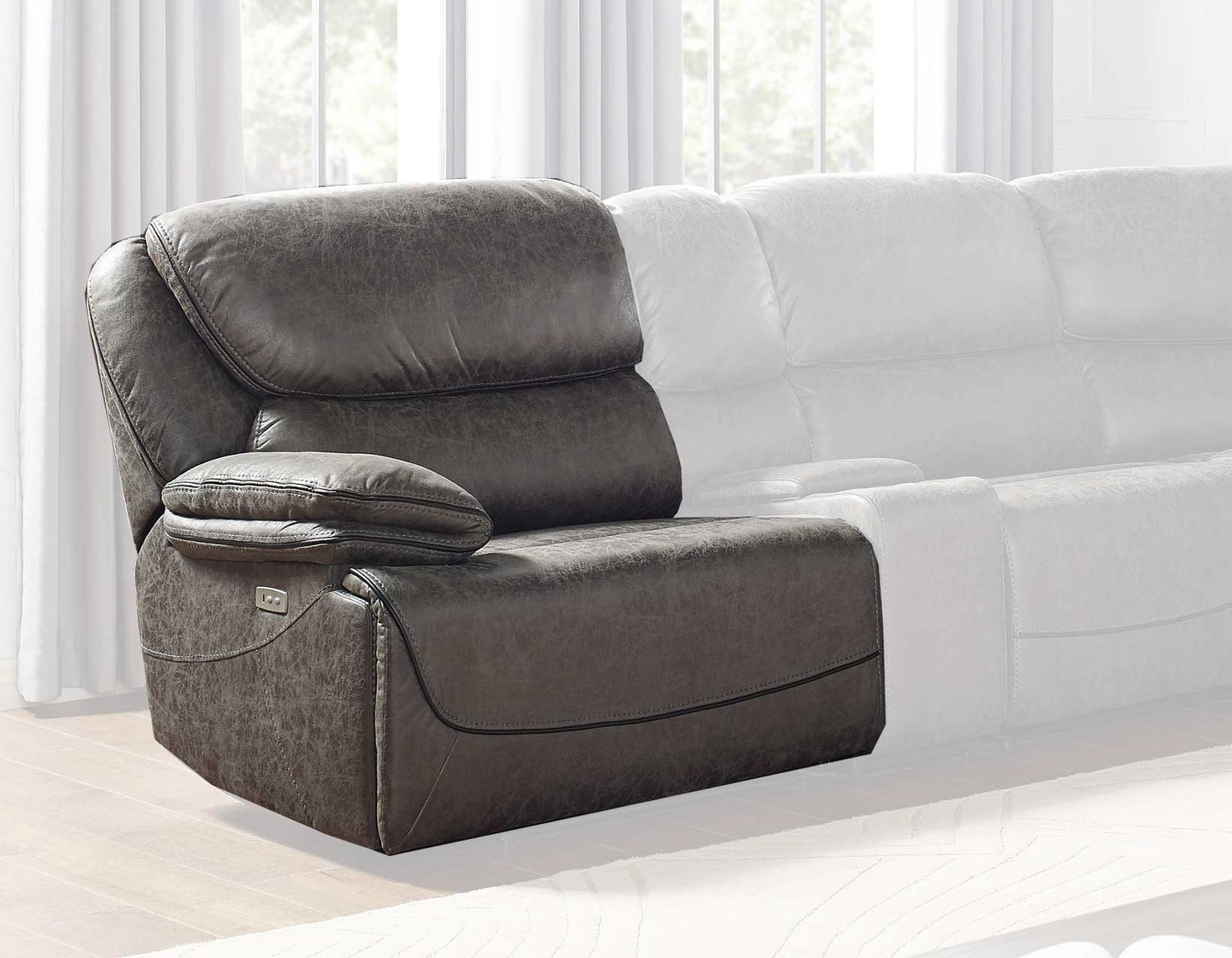 Plaza Sectional LA Pwr Recliner