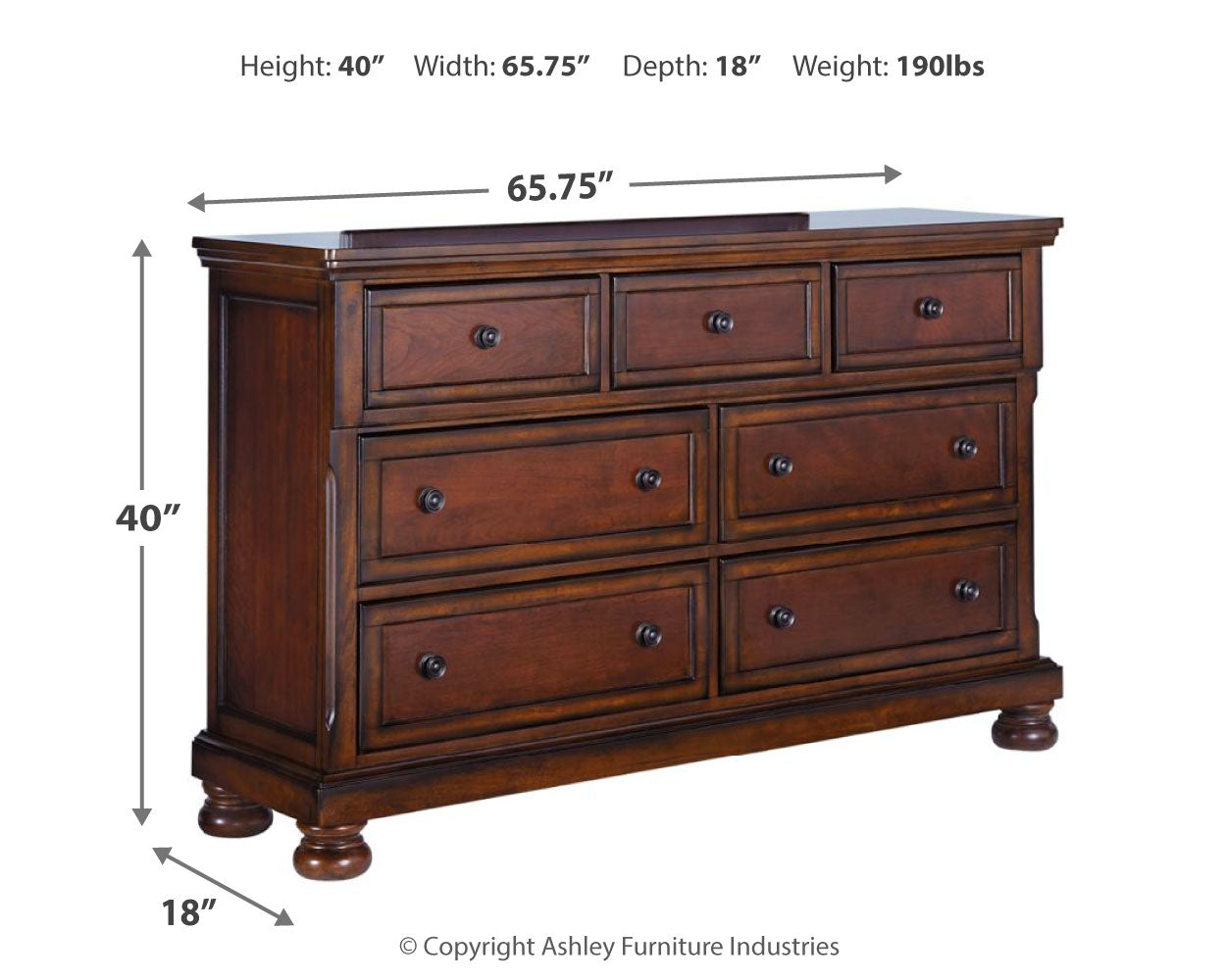 Porter King Panel Bed with Dresser in Rustic Brown - PKG006221