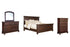 Porter King Panel Bed with Mirrored Dresser and Chest in Rustic Brown - PKG006249