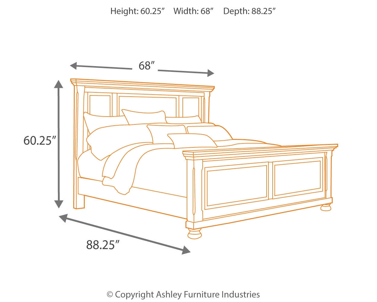 Porter Queen Panel Bed with Dresser in Rustic Brown - PKG006286