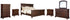 Porter Queen Panel Bed with Mirrored Dresser, Chest and 2 Nightstands in Rustic Brown - PKG006290