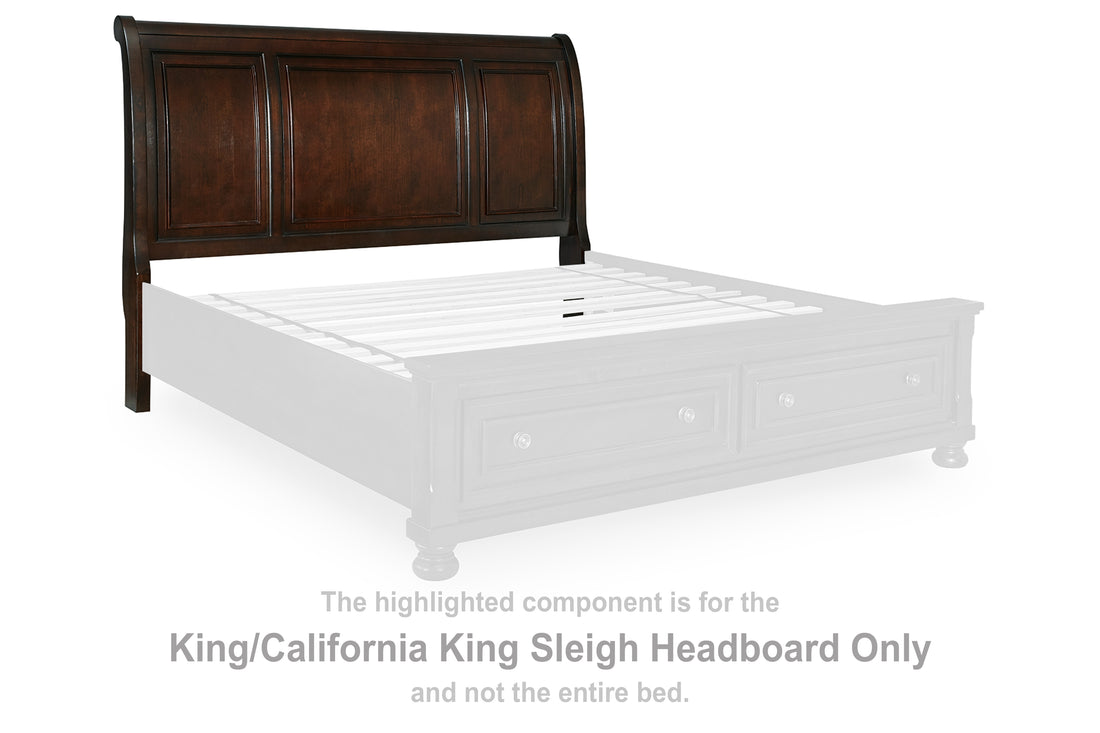 Porter Rustic Brown King/California King Sleigh Headboard - B697-178