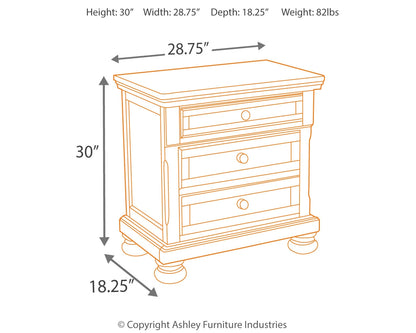 Porter Rustic Brown King Panel Bed, Chest and 2 Nightstands - B697B31