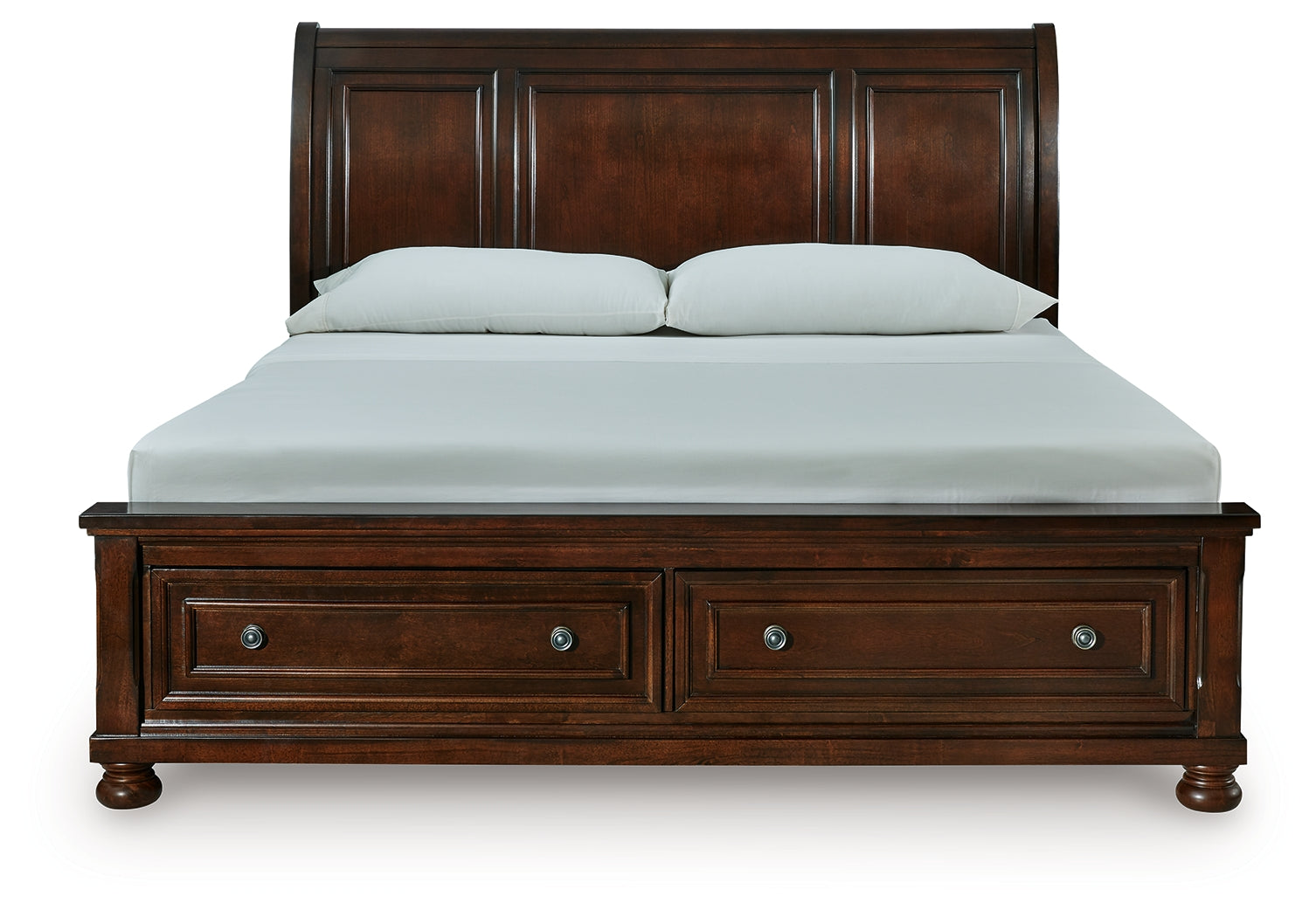 Porter Rustic Brown King Sleigh Storage Bed - B697B45
