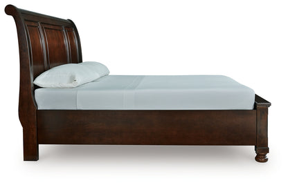 Porter Rustic Brown King Sleigh Storage Bed - B697B45