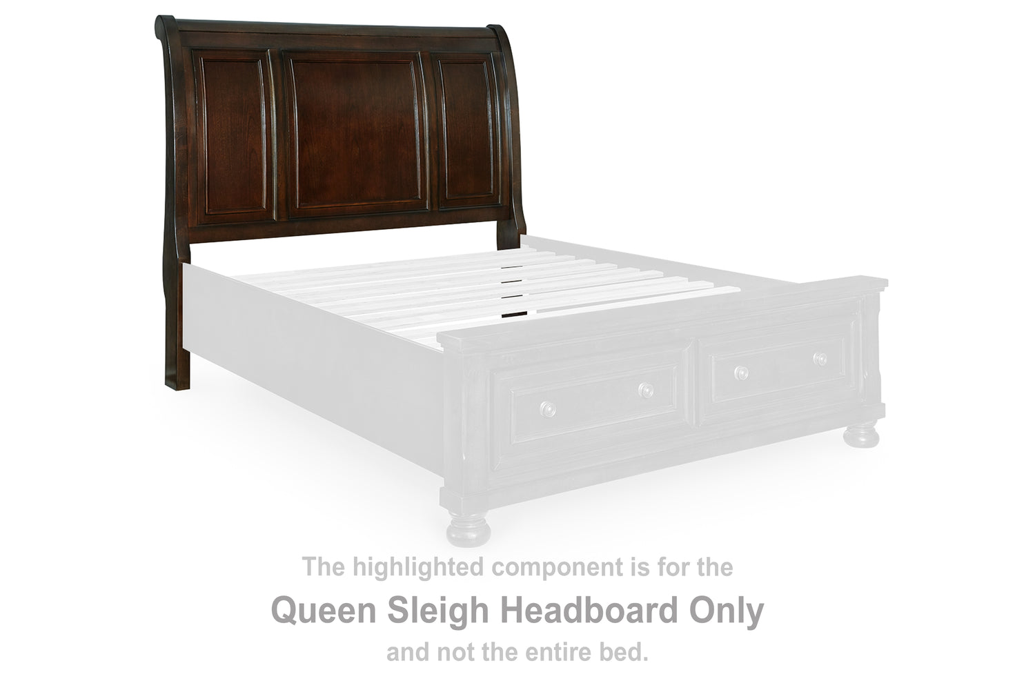 Porter Rustic Brown Queen Sleigh Headboard - B697-177