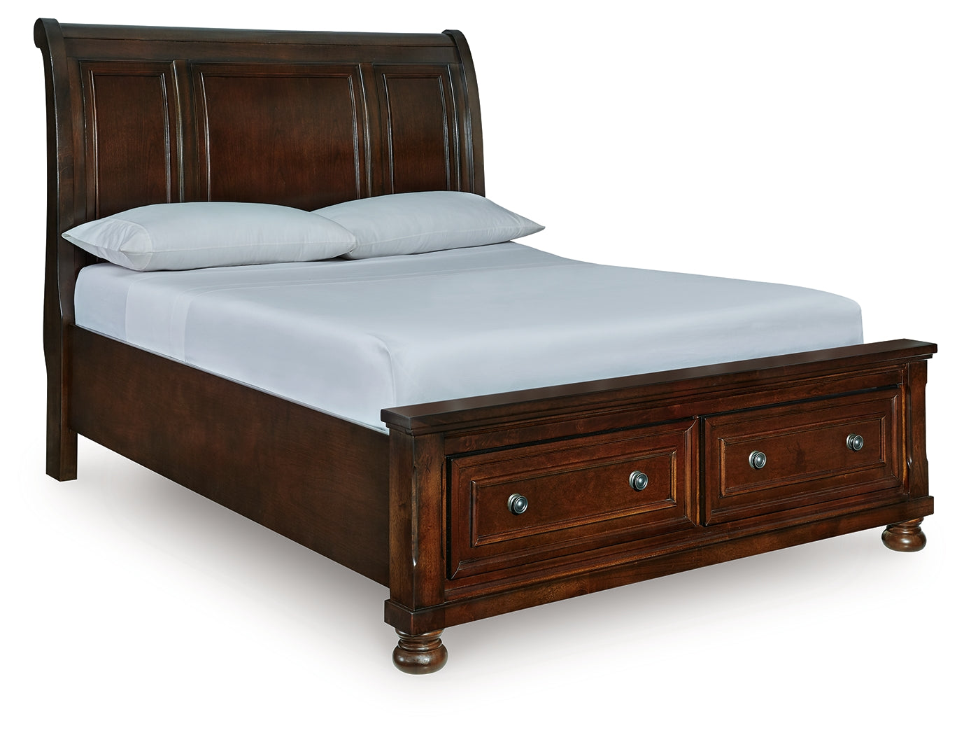 Porter Rustic Brown Queen Sleigh Storage Bed - B697B43
